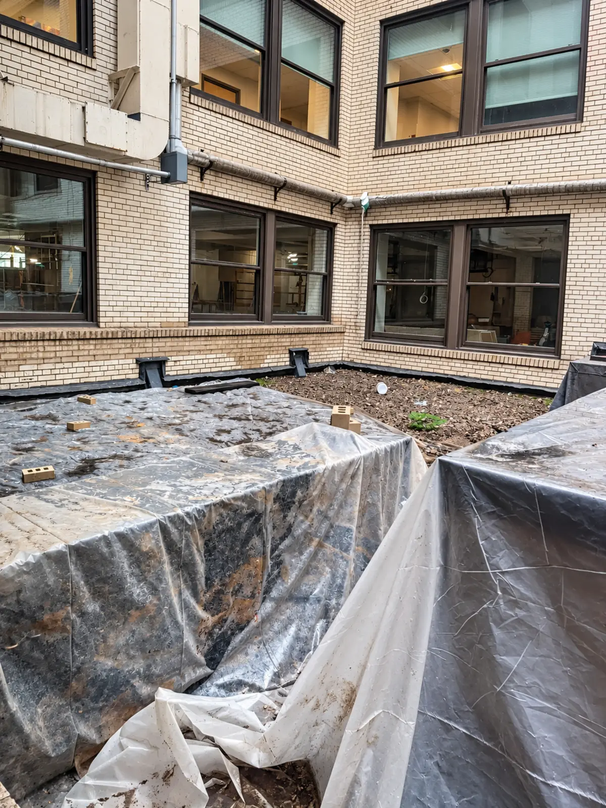 Courtyard before renovation work began
