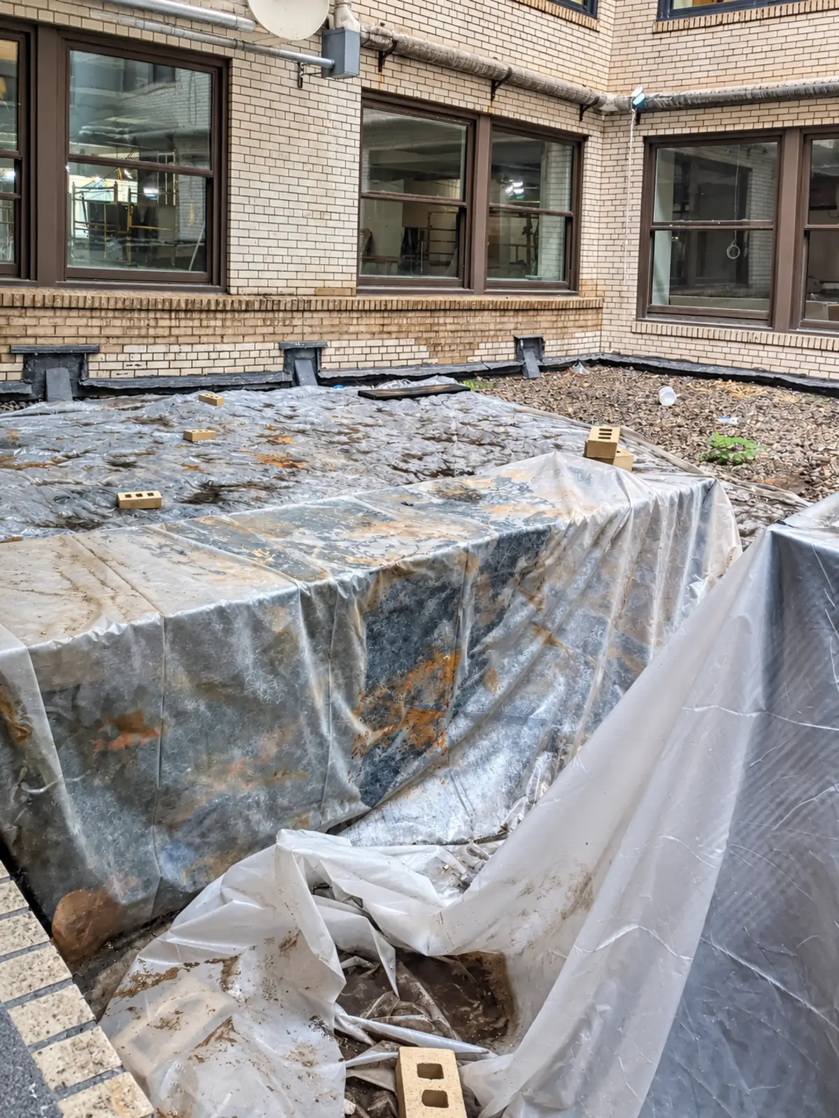 Courtyard conditions before renovation
